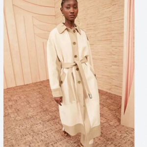 NEW Ulla Johnson Emmanuelle Cotton Trench Coat Size Large